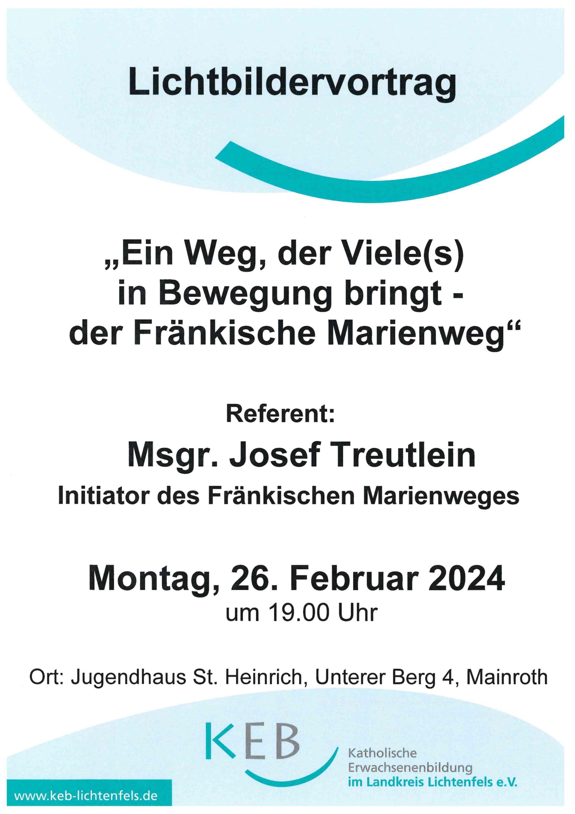 Vortrag zum Fränkischen Marienweg